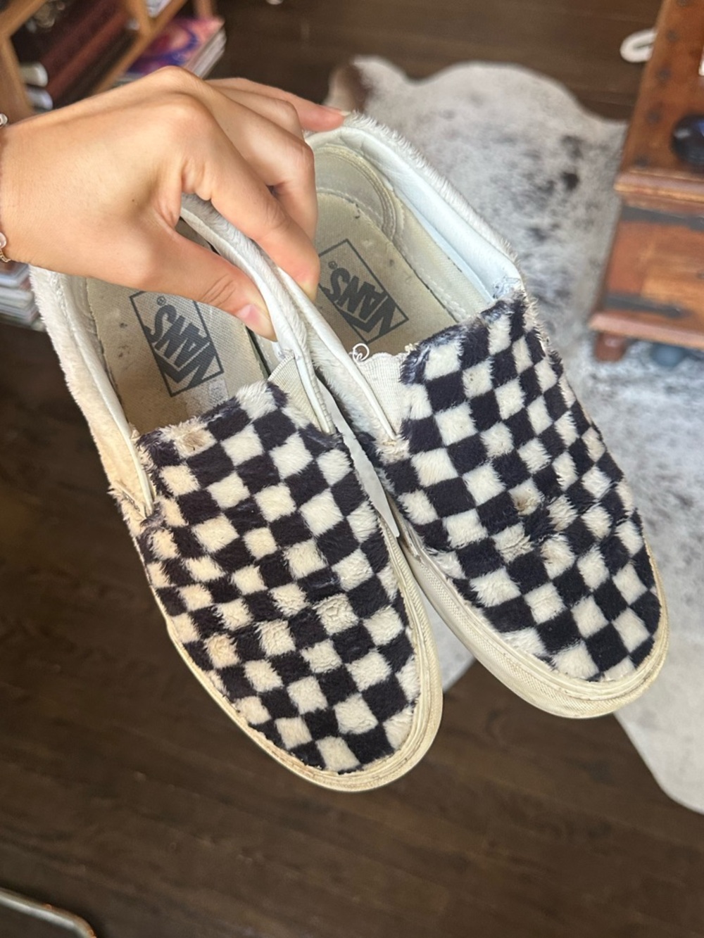 Fur Checked Vans